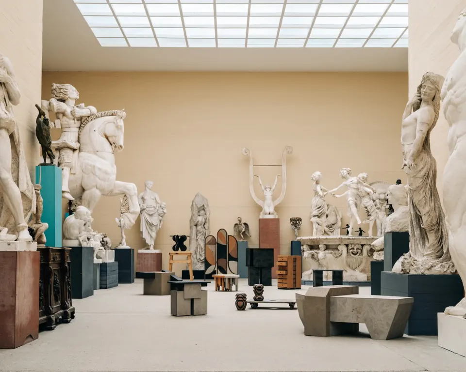 The 2026 cohort of Project Materia × Mater at Tegners Museum, Copenhagen - nine artists gathered around works in Matek